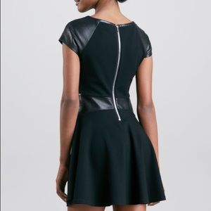 DVF Delyse Leather Fit and Flare Dress Size 2